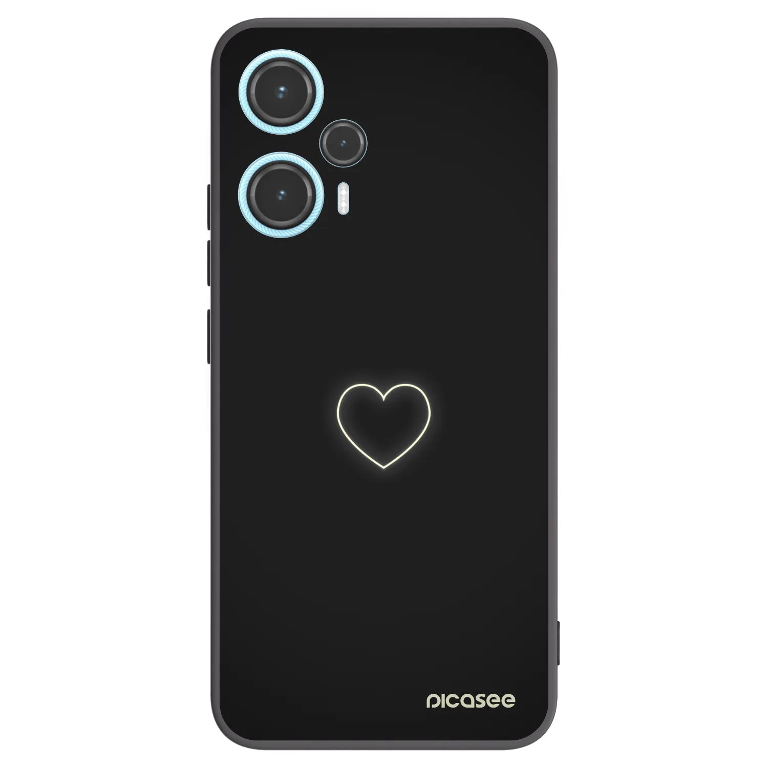 Picasee husă neagră din silicon pentru Xiaomi Poco F5 - Heart