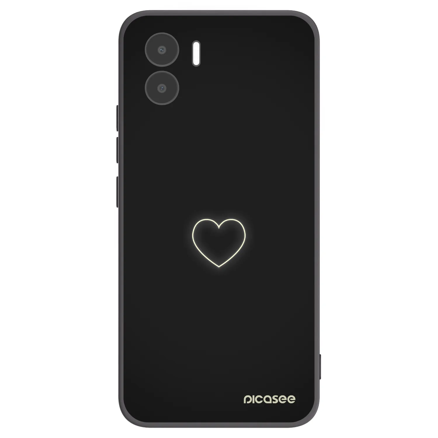 Picasee husă neagră din silicon pentru Xiaomi Redmi A2 - Heart