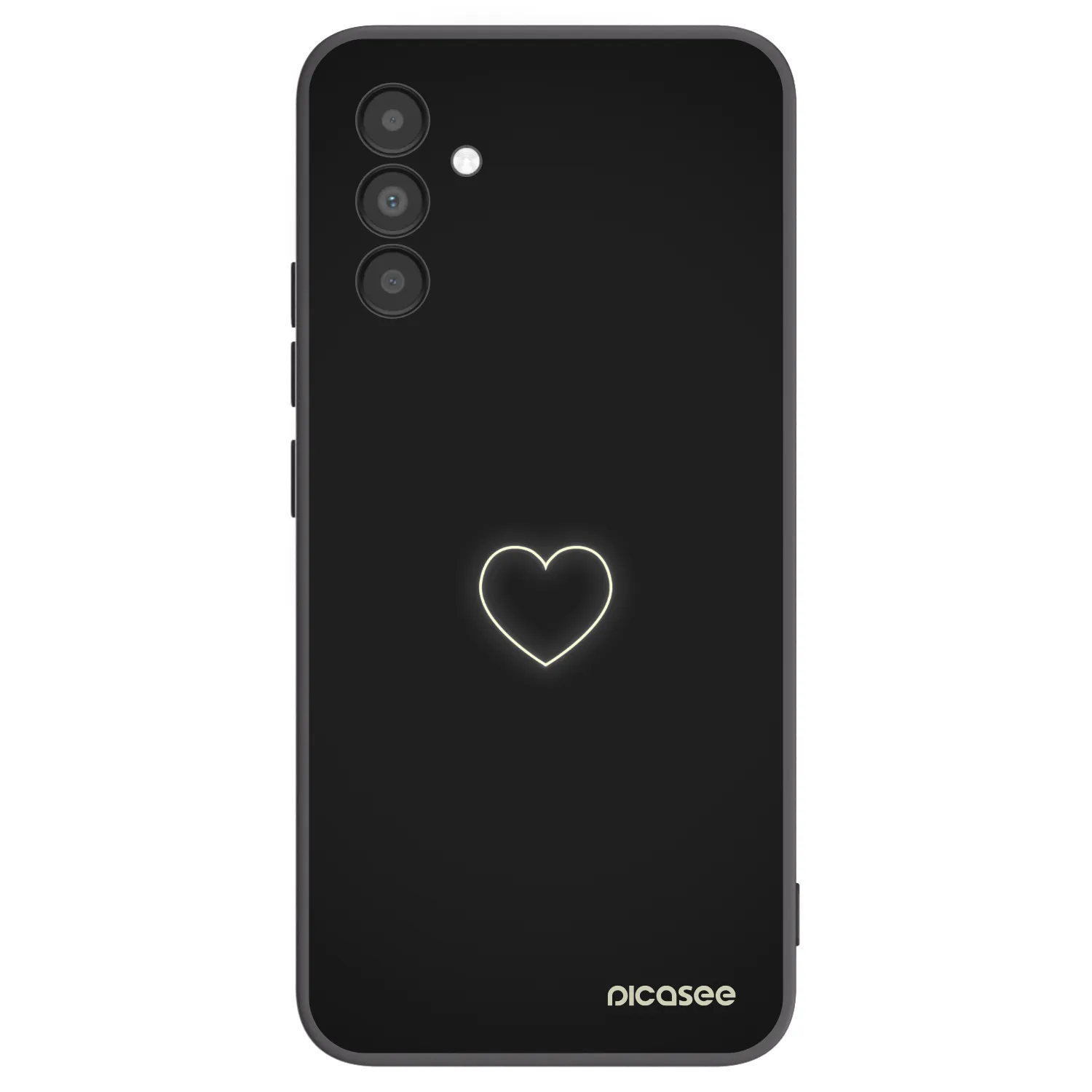 Picasee husă neagră din silicon pentru Samsung Galaxy A04s A047F - Heart