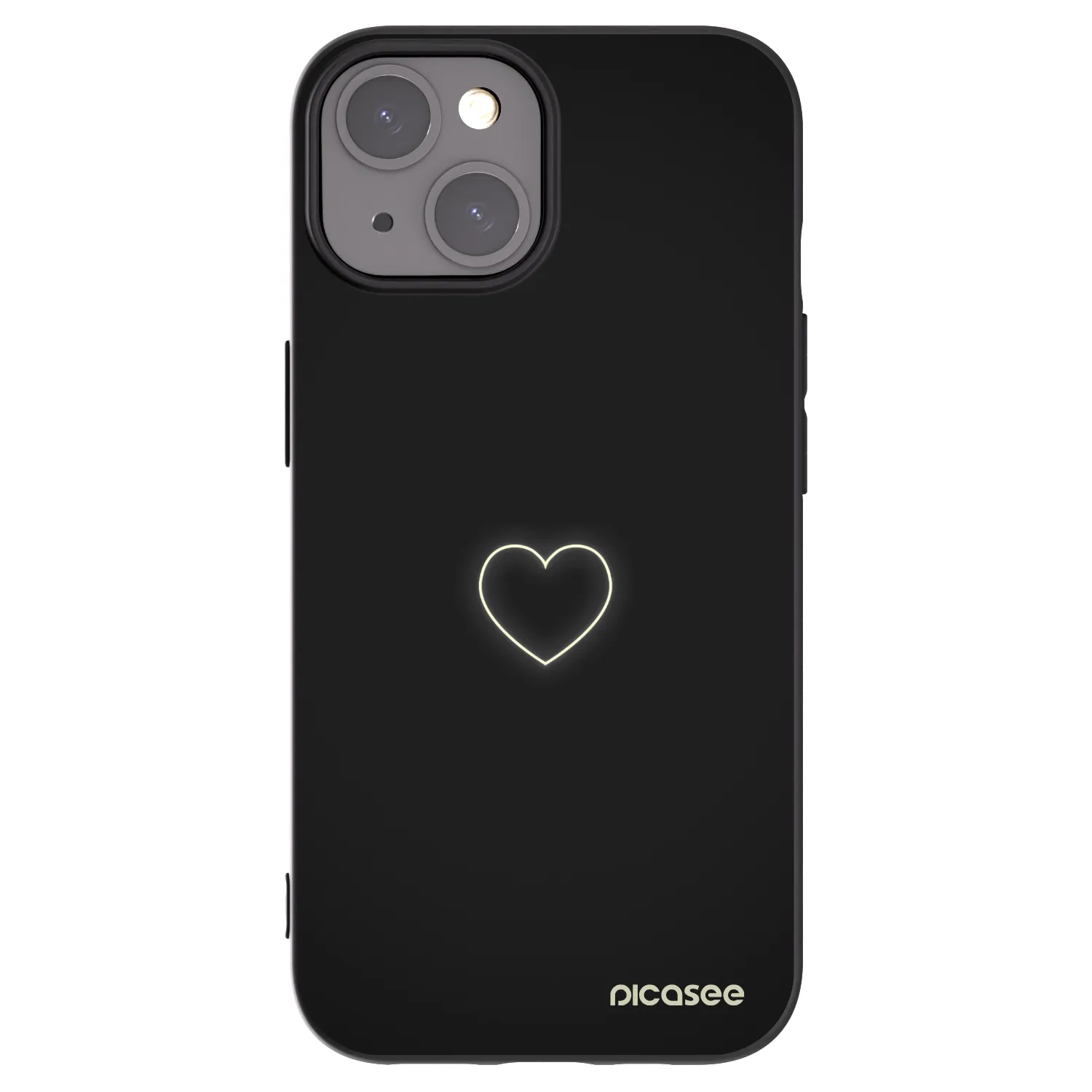 Picasee husă neagră din silicon pentru Apple iPhone 15 - Heart