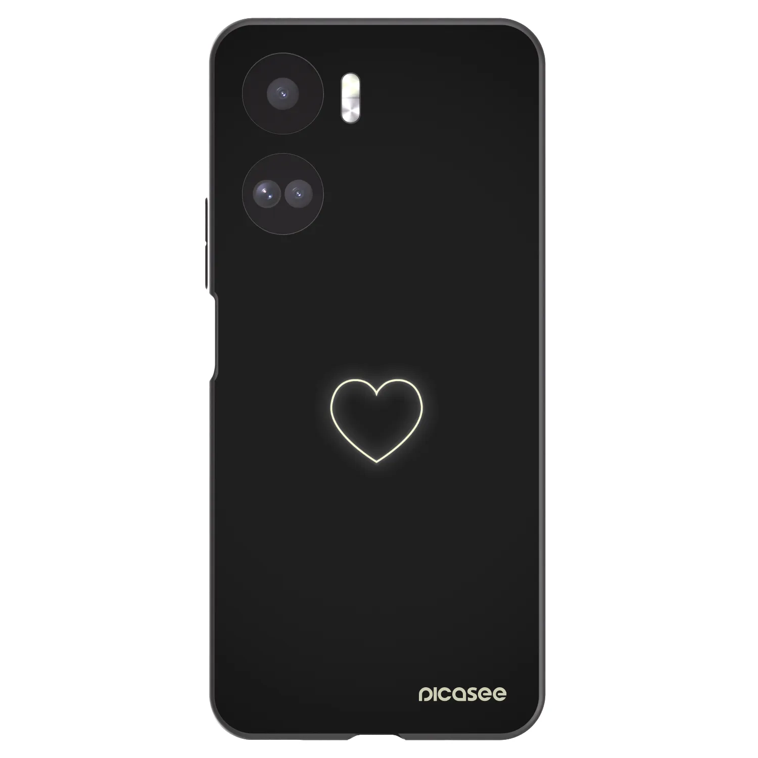 Picasee husă neagră din silicon pentru Honor 90 Lite 5G - Heart