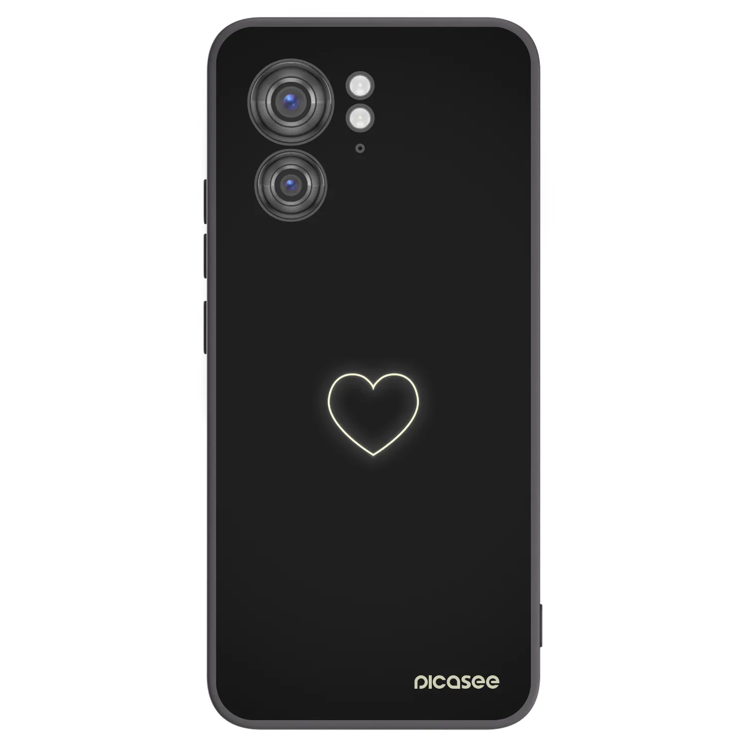 Picasee husă neagră din silicon pentru Motorola Edge 40 - Heart