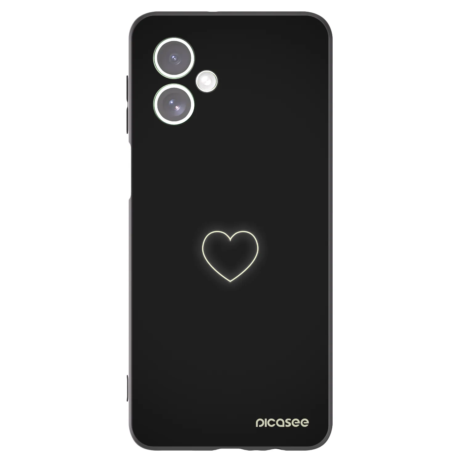 Picasee husă neagră din silicon pentru Motorola Moto G54 5G - Heart