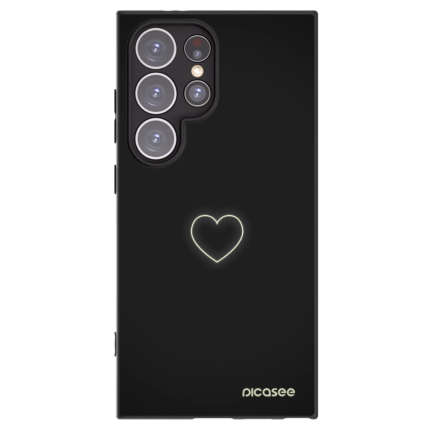 Picasee husă neagră din silicon pentru Samsung Galaxy S24 Ultra S928B 5G - Heart