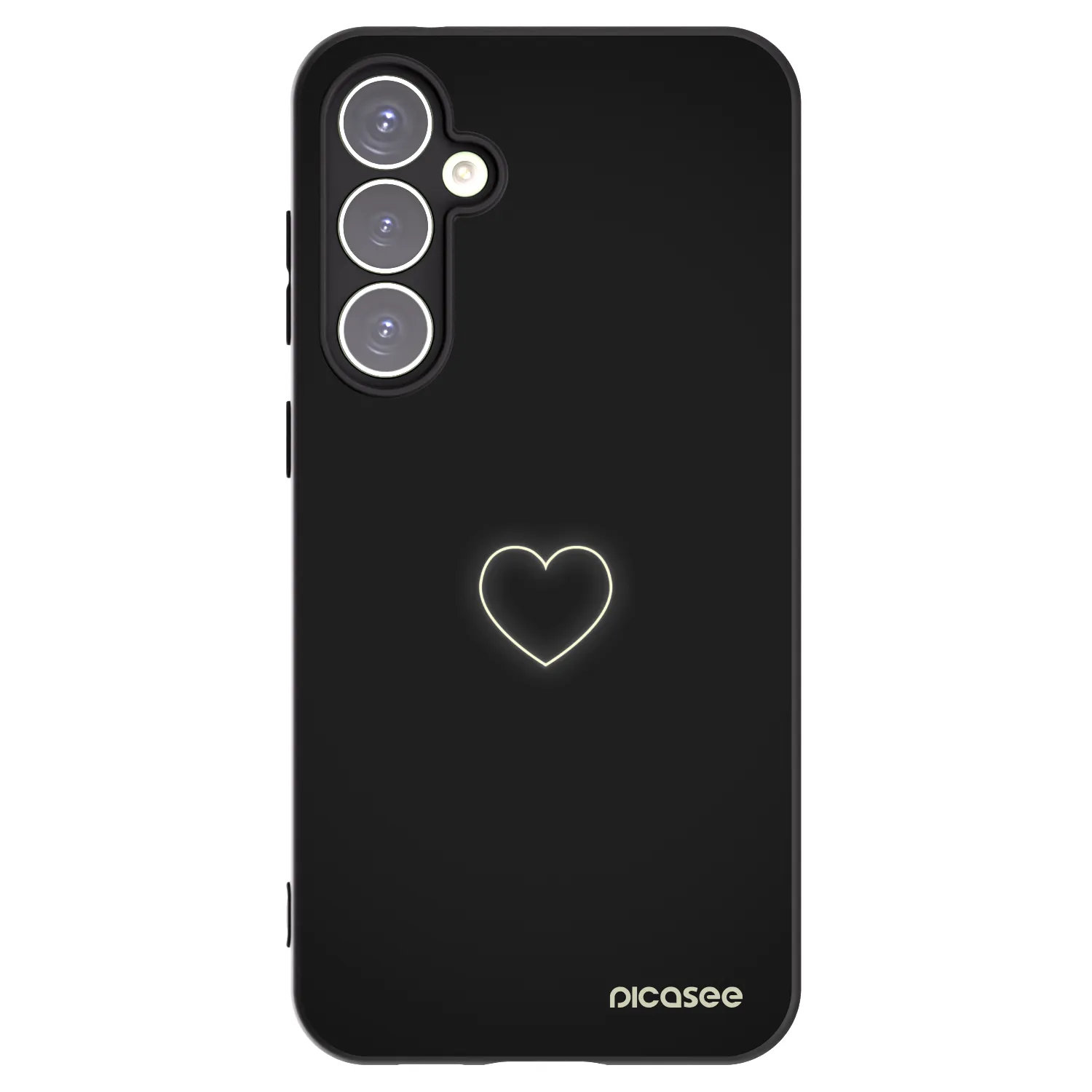 Picasee husă neagră din silicon pentru Samsung Galaxy S23 FE S711B - Heart