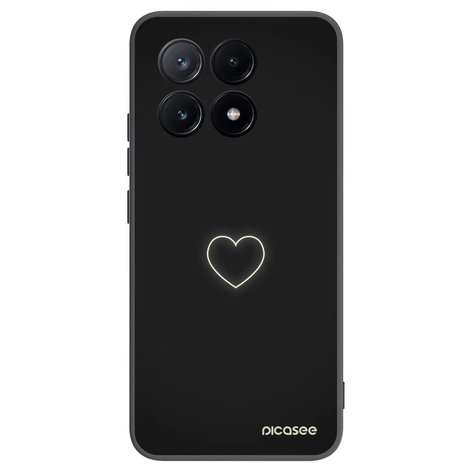 Picasee husă neagră din silicon pentru Xiaomi Poco X6 Pro - Heart