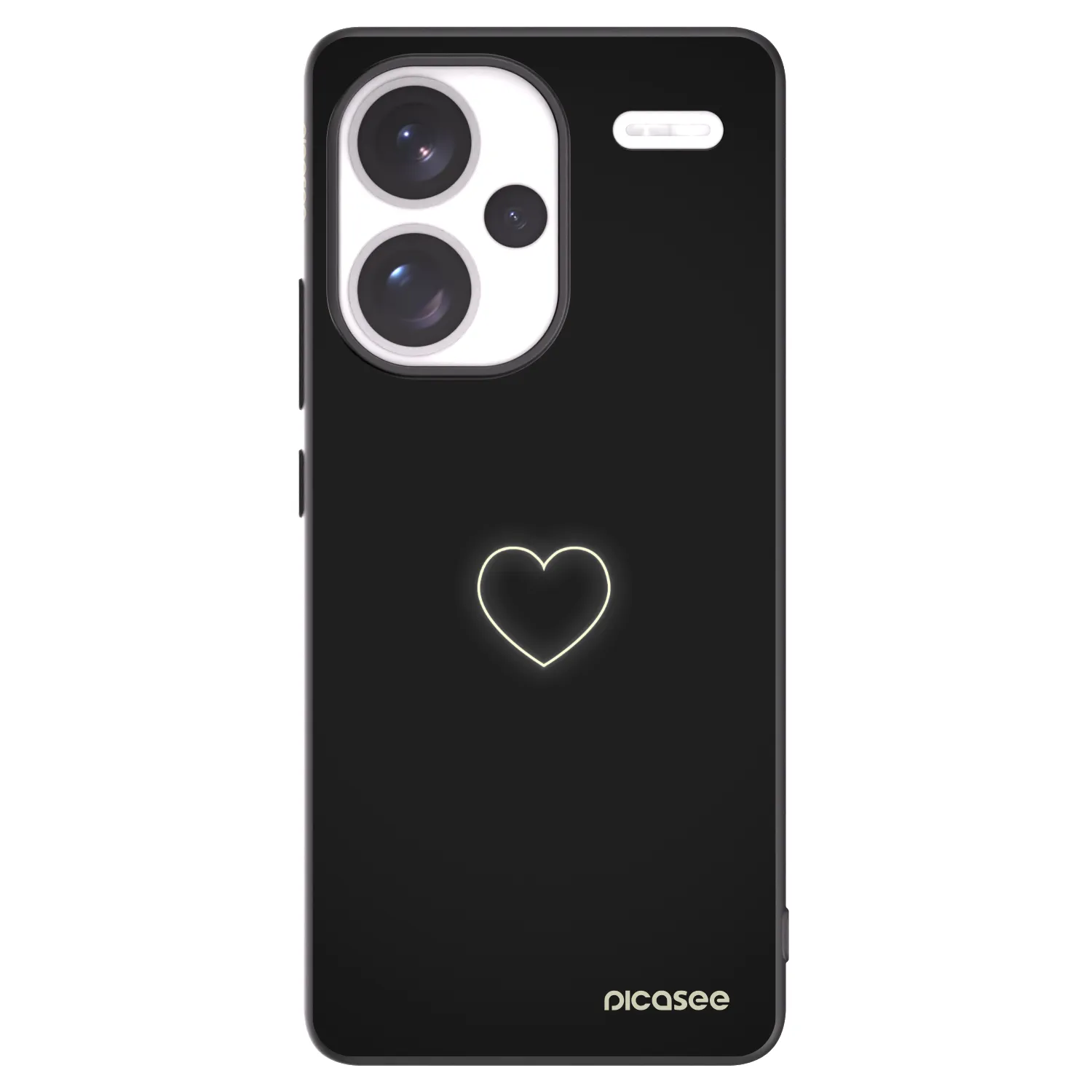 Picasee husă neagră din silicon pentru Xiaomi Redmi Note 13 Pro+ 5G - Heart