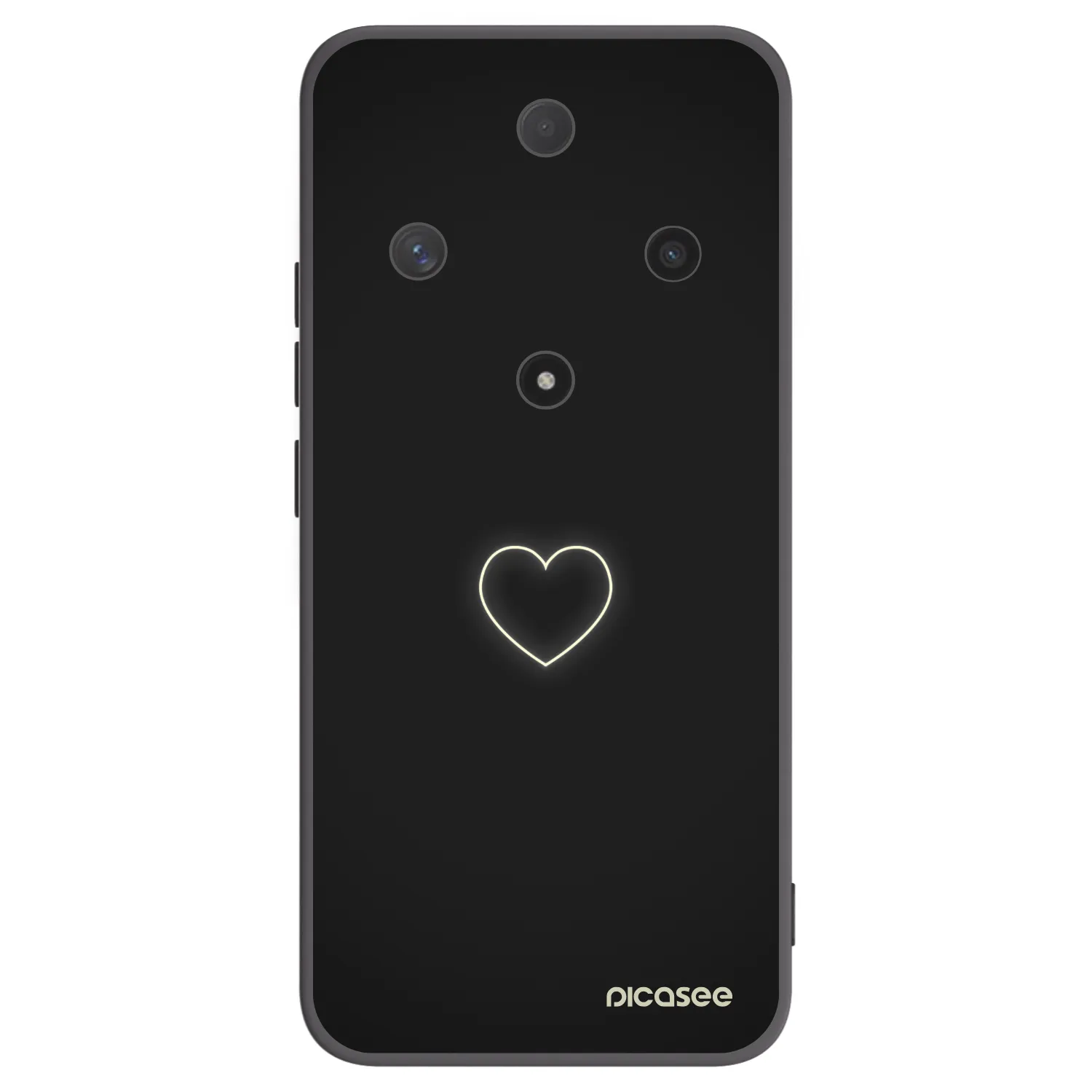 Picasee husă neagră din silicon pentru Honor Magic6 Lite 5G - Heart