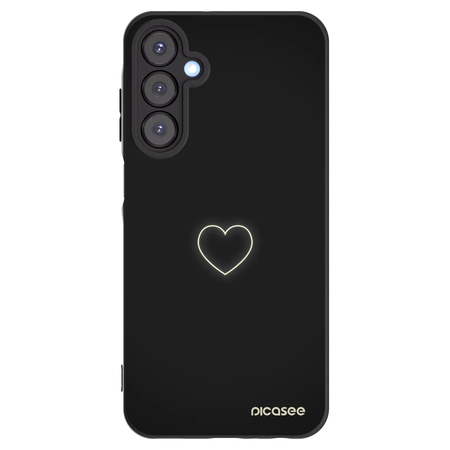 Picasee husă neagră din silicon pentru Samsung Galaxy A25 A256B 5G - Heart