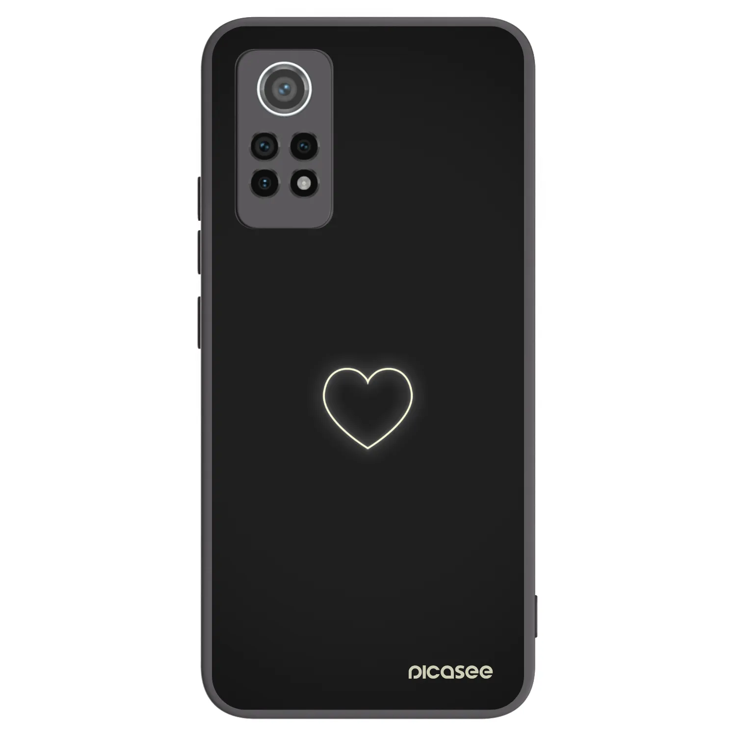 Picasee husă neagră din silicon pentru Xiaomi Redmi Note 12 Pro 4G - Heart
