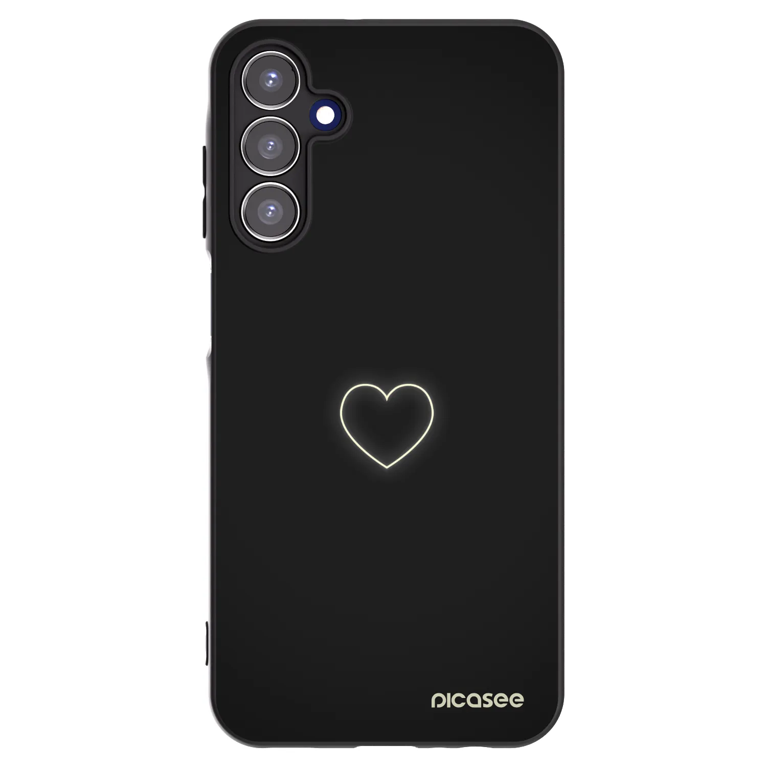 Picasee husă neagră din silicon pentru Samsung Galaxy A15 A156B 5G - Heart