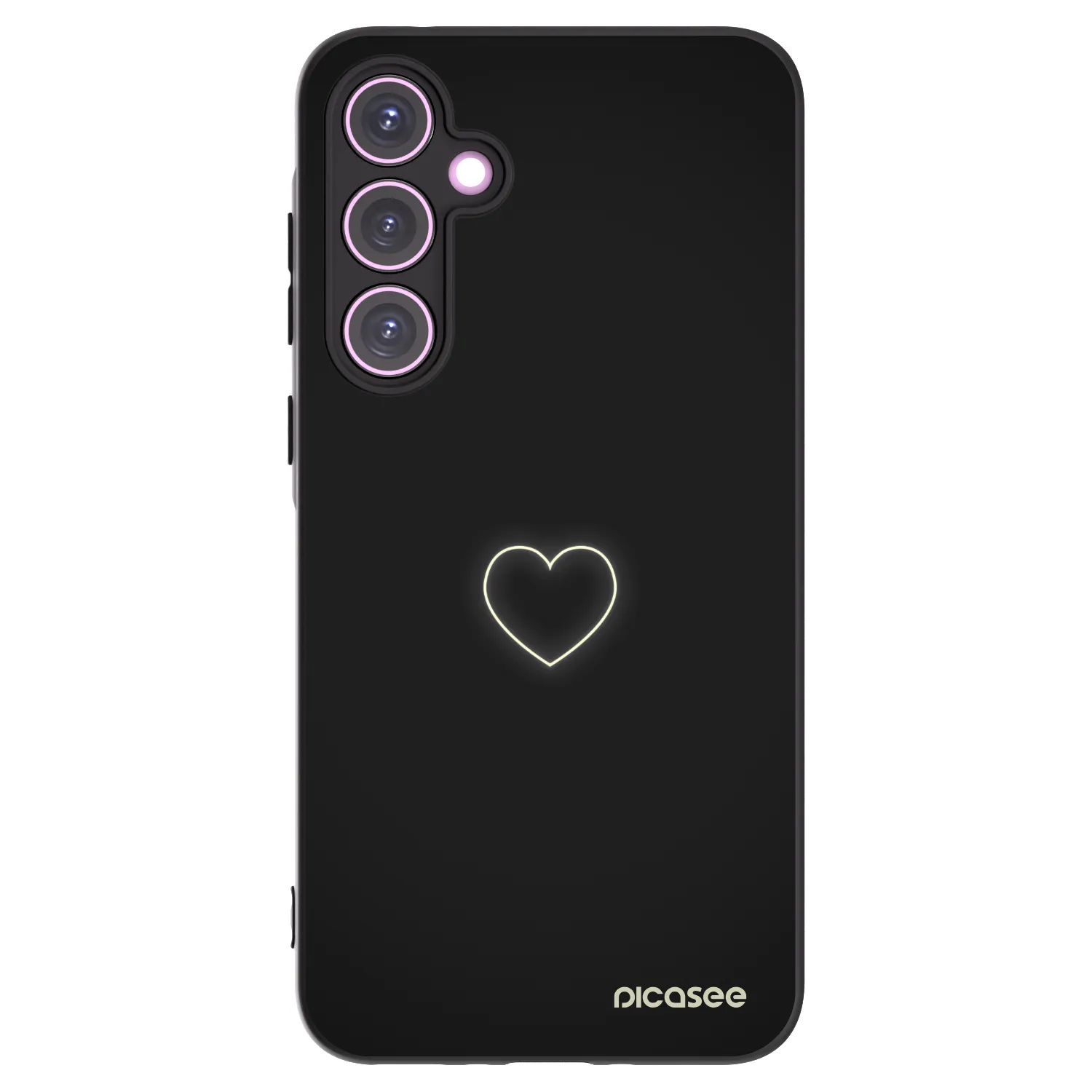 Picasee husă neagră din silicon pentru Samsung Galaxy A35 5G A356B - Heart