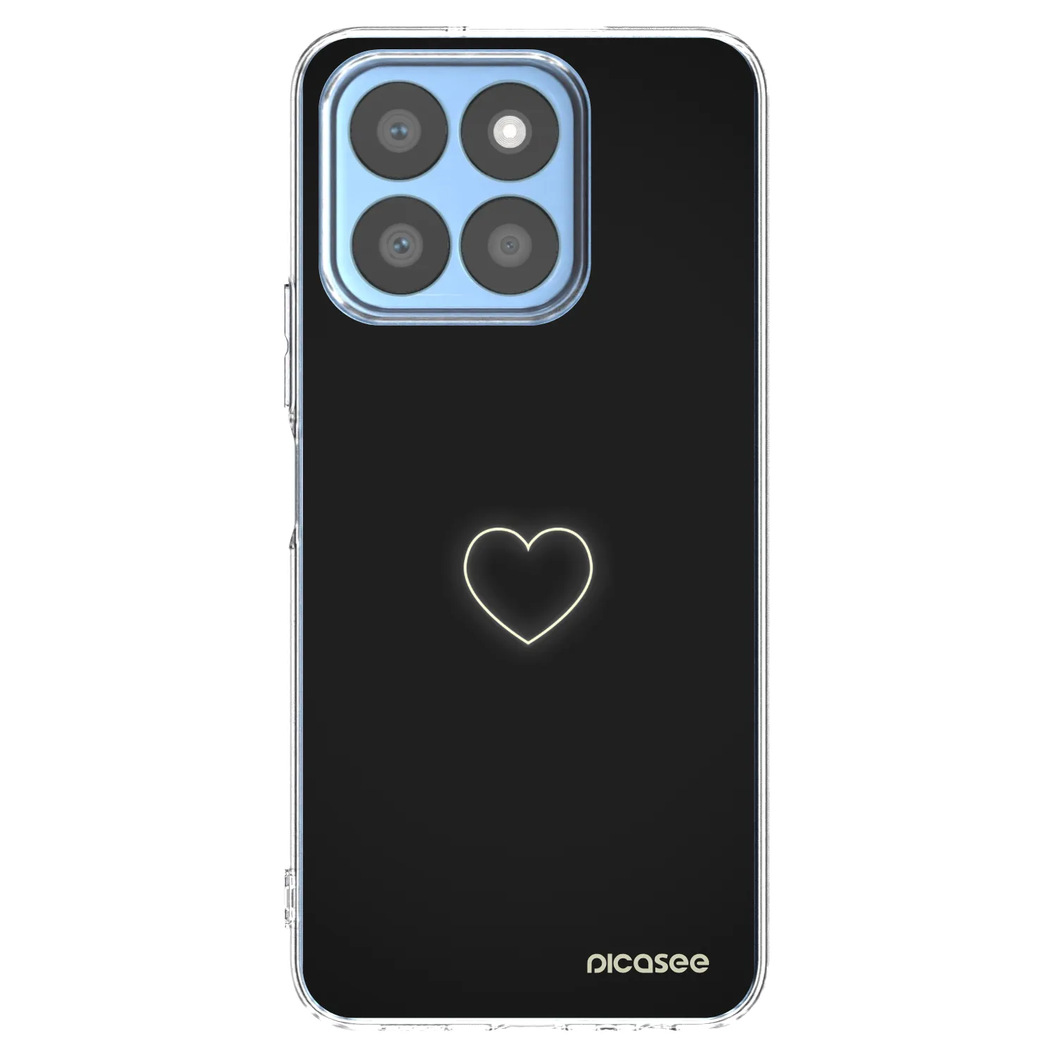 Picasee husă transparentă din silicon pentru Honor X8b - Heart