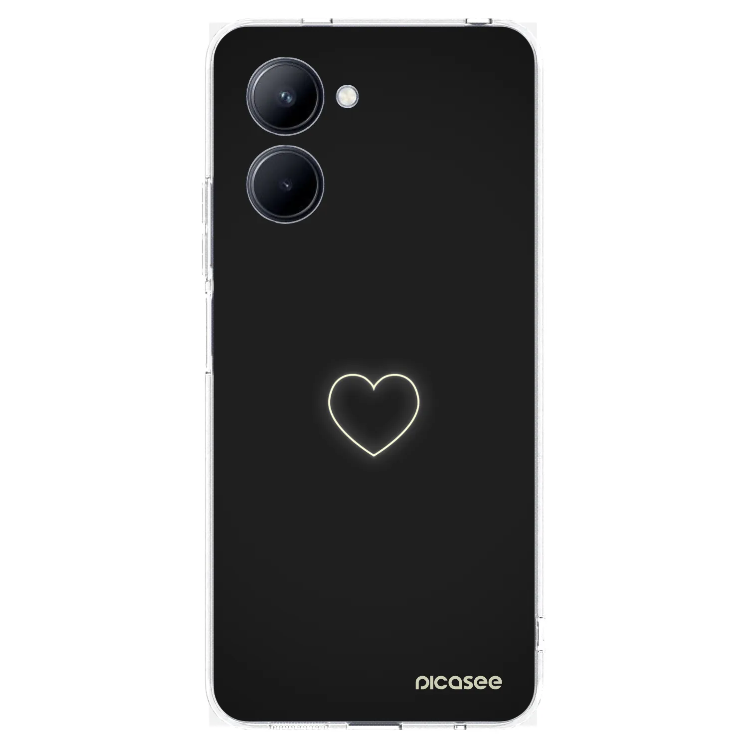 Picasee husă transparentă din silicon pentru Realme C33 (2023) - Heart