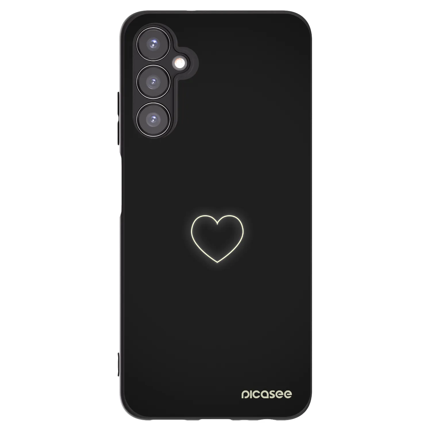 Picasee husă neagră din silicon pentru Samsung Galaxy A05s A057G - Heart
