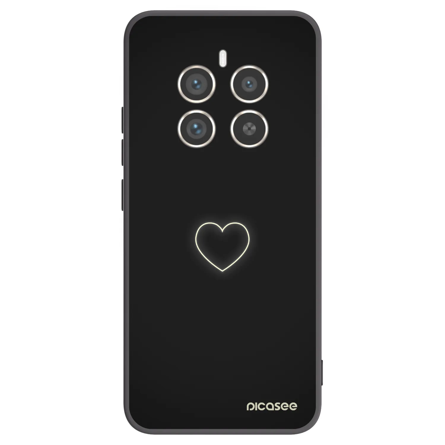 Picasee husă neagră din silicon pentru Realme 12 Pro 5G - Heart