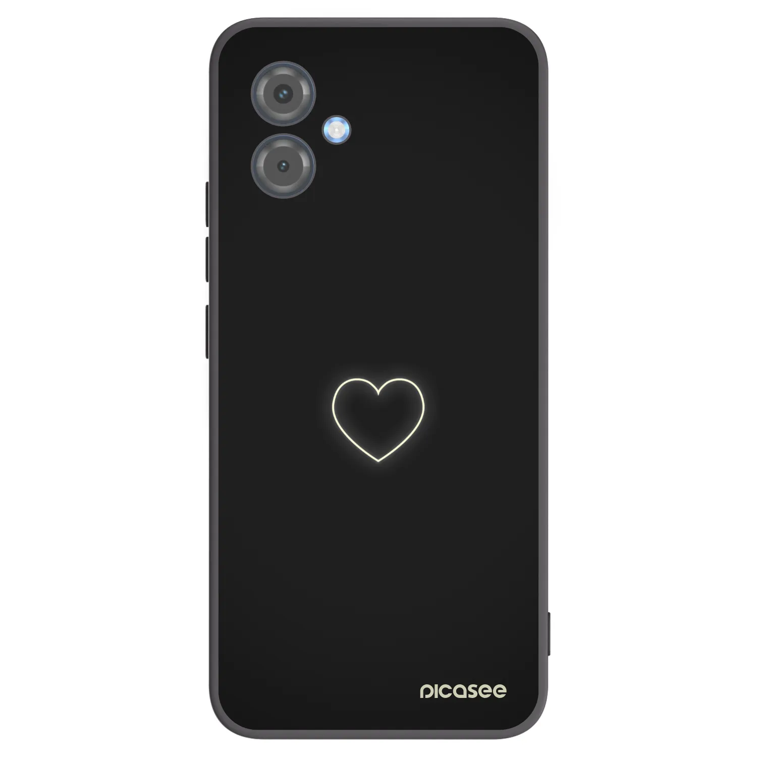 Picasee husă neagră din silicon pentru Motorola Moto G14 - Heart
