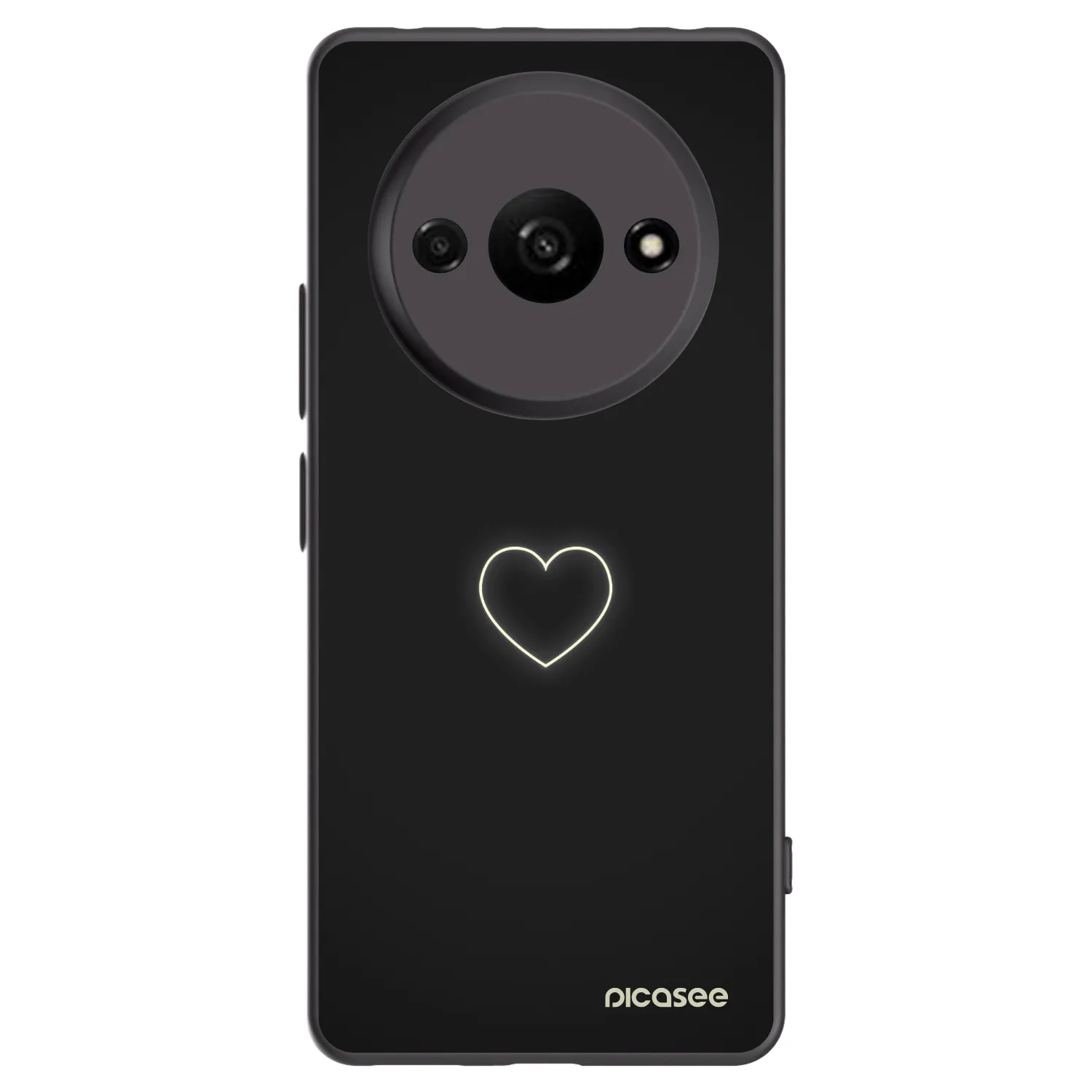 Picasee husă neagră din silicon pentru Xiaomi Redmi A3 - Heart