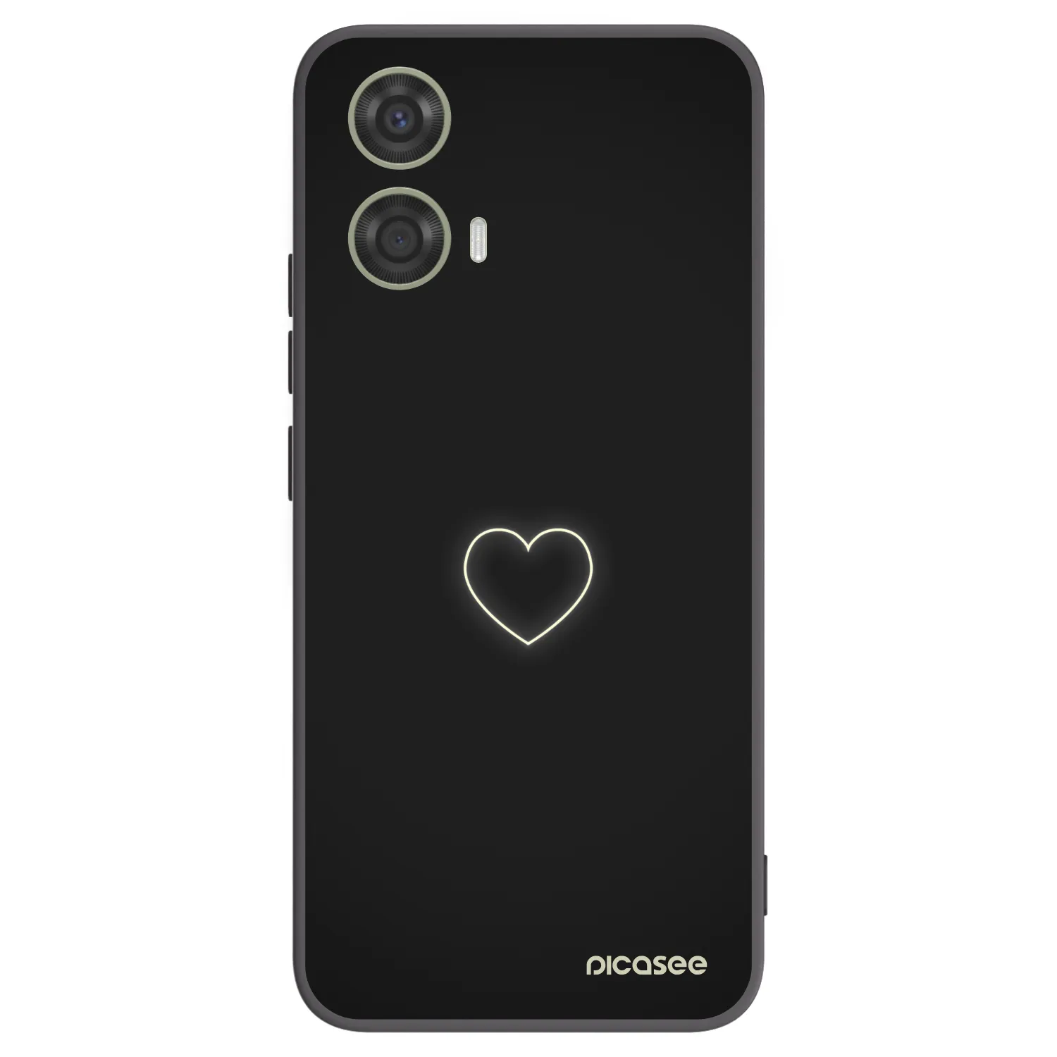 Picasee husă neagră din silicon pentru Motorola Moto G24 - Heart