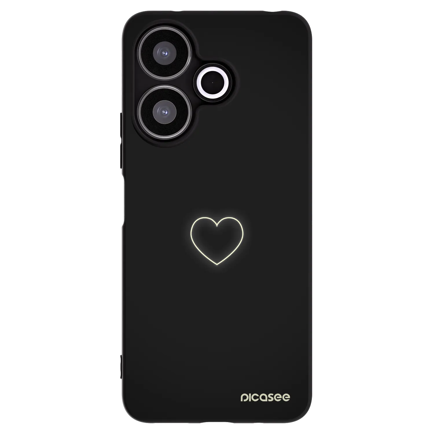 Picasee husă neagră din silicon pentru Xiaomi Redmi 13 4G - Heart