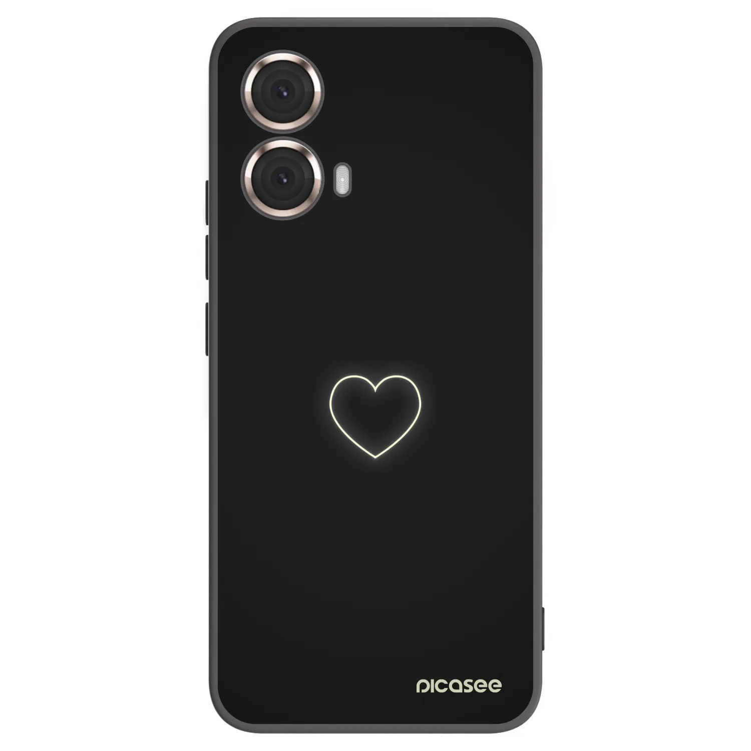 Picasee husă neagră din silicon pentru Motorola Moto G85 - Heart