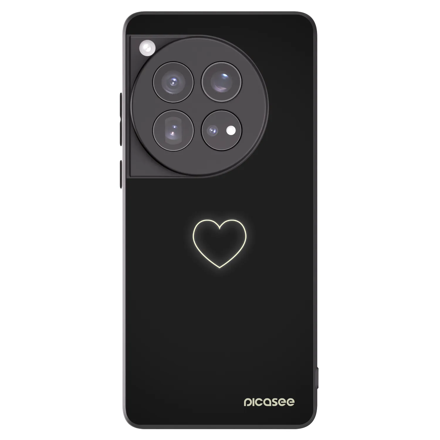 Picasee husă neagră din silicon pentru OnePlus 12 5G - Heart