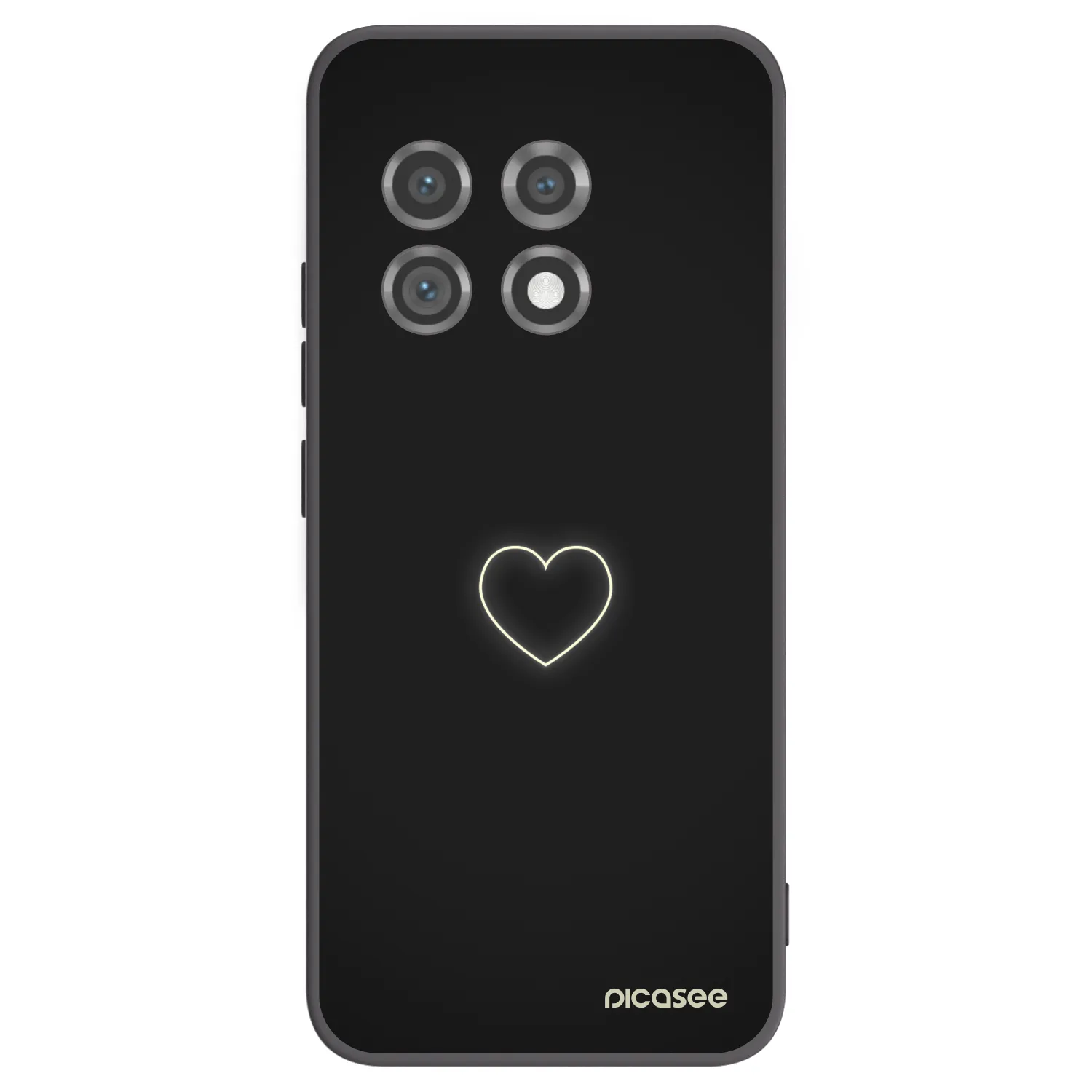 Picasee husă neagră din silicon pentru OnePlus 11 5G - Heart