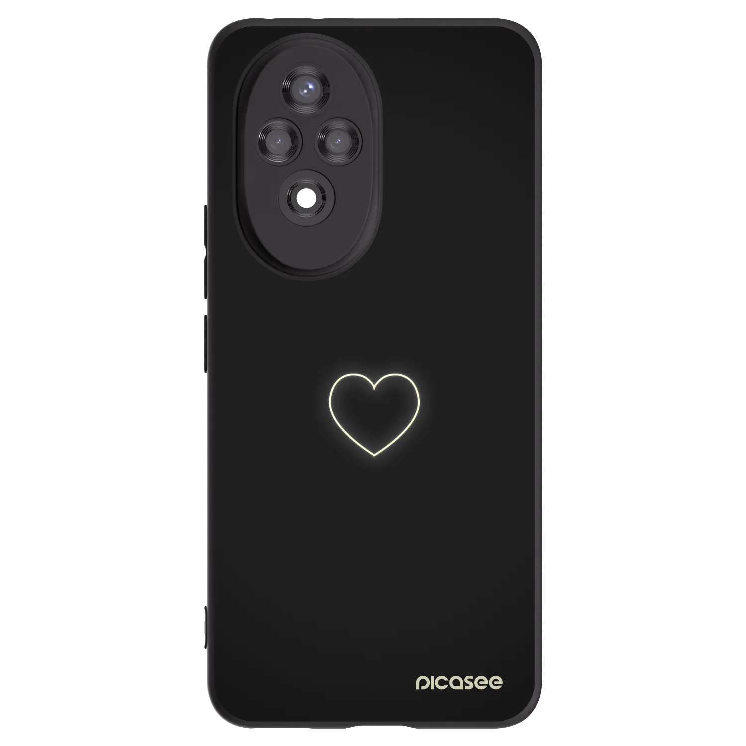 Picasee husă neagră din silicon pentru Honor 200 Pro 5G - Heart