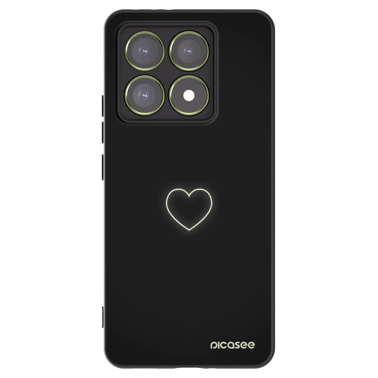 Picasee husă neagră din silicon pentru Xiaomi 14T - Heart