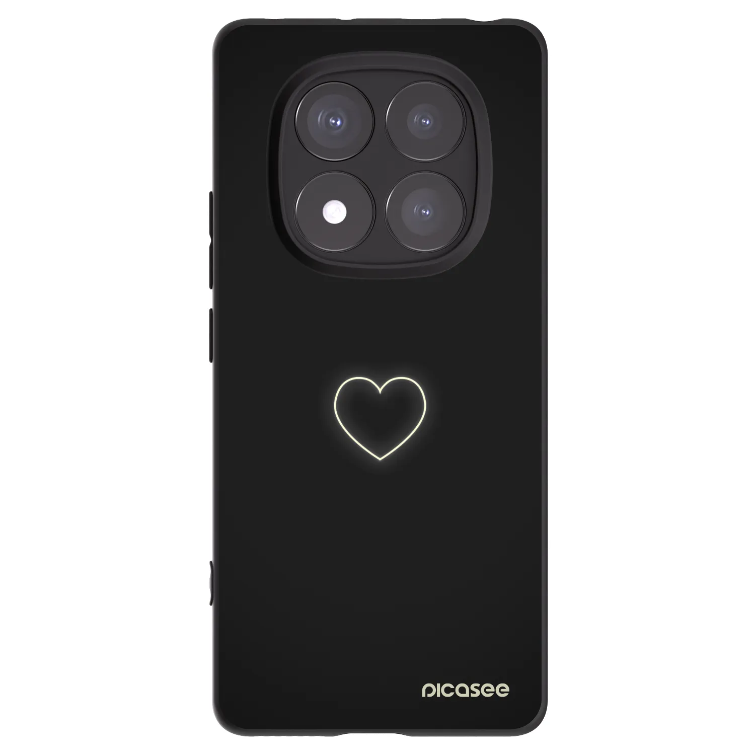 Picasee husă neagră din silicon pentru Xiaomi Redmi Note 14 Pro+ 5G - Heart