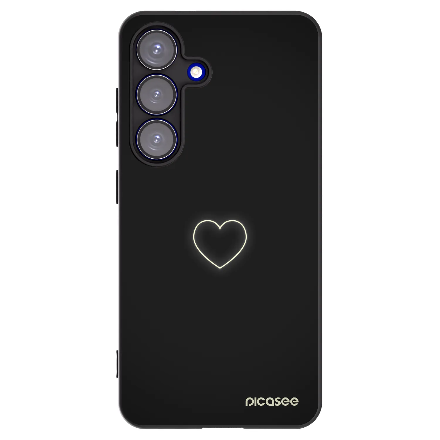 Picasee husă neagră din silicon pentru Samsung Galaxy S25 5G - Heart