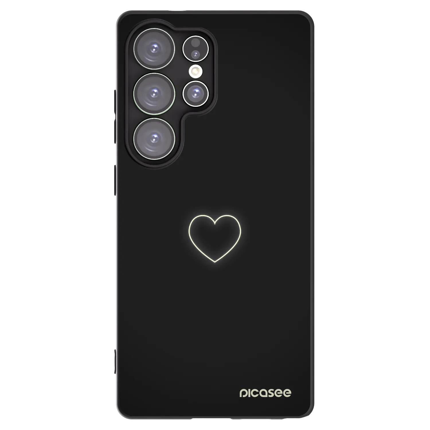 Picasee husă neagră din silicon pentru Samsung Galaxy S25 Ultra 5G - Heart
