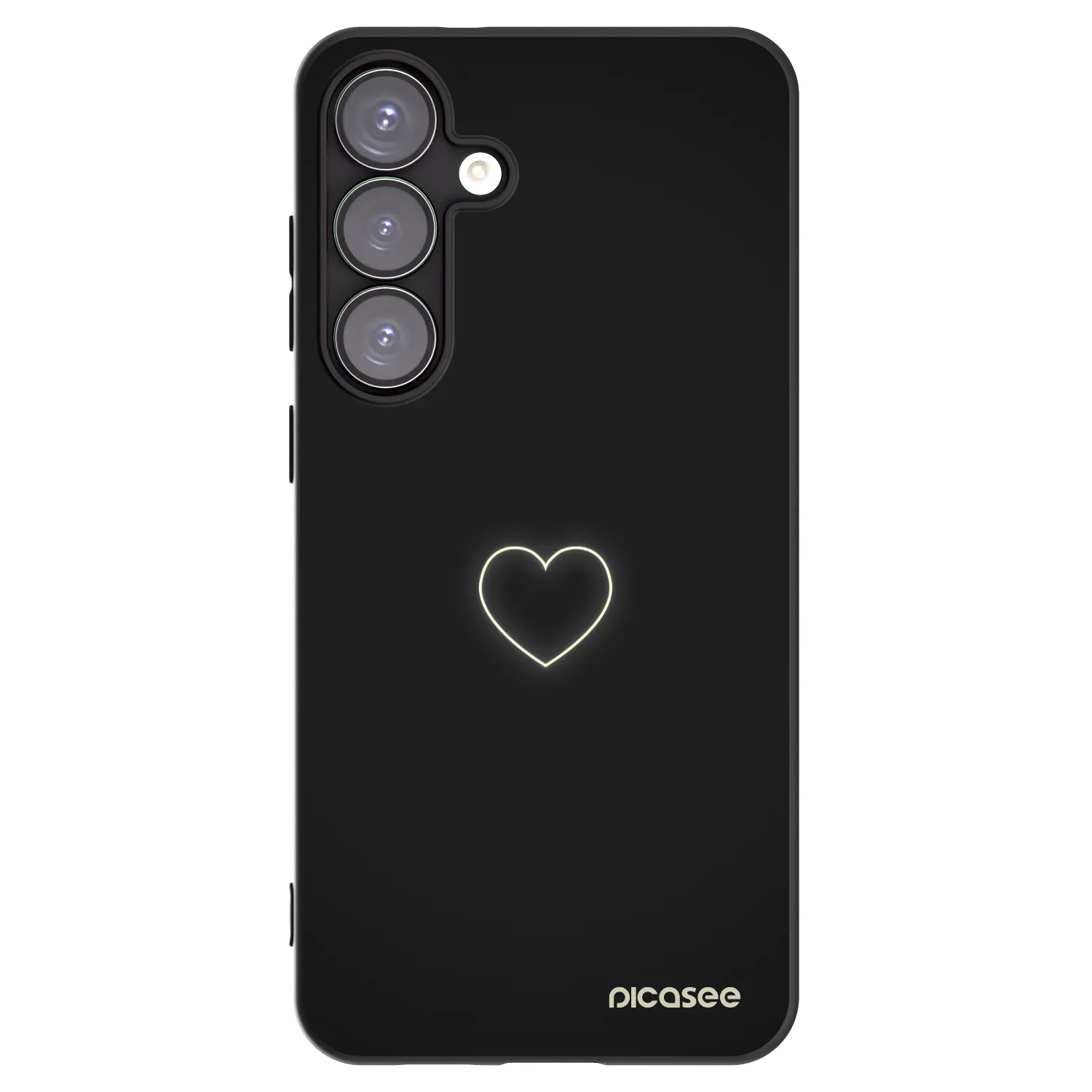 Picasee husă neagră din silicon pentru Samsung Galaxy S25+ 5G - Heart