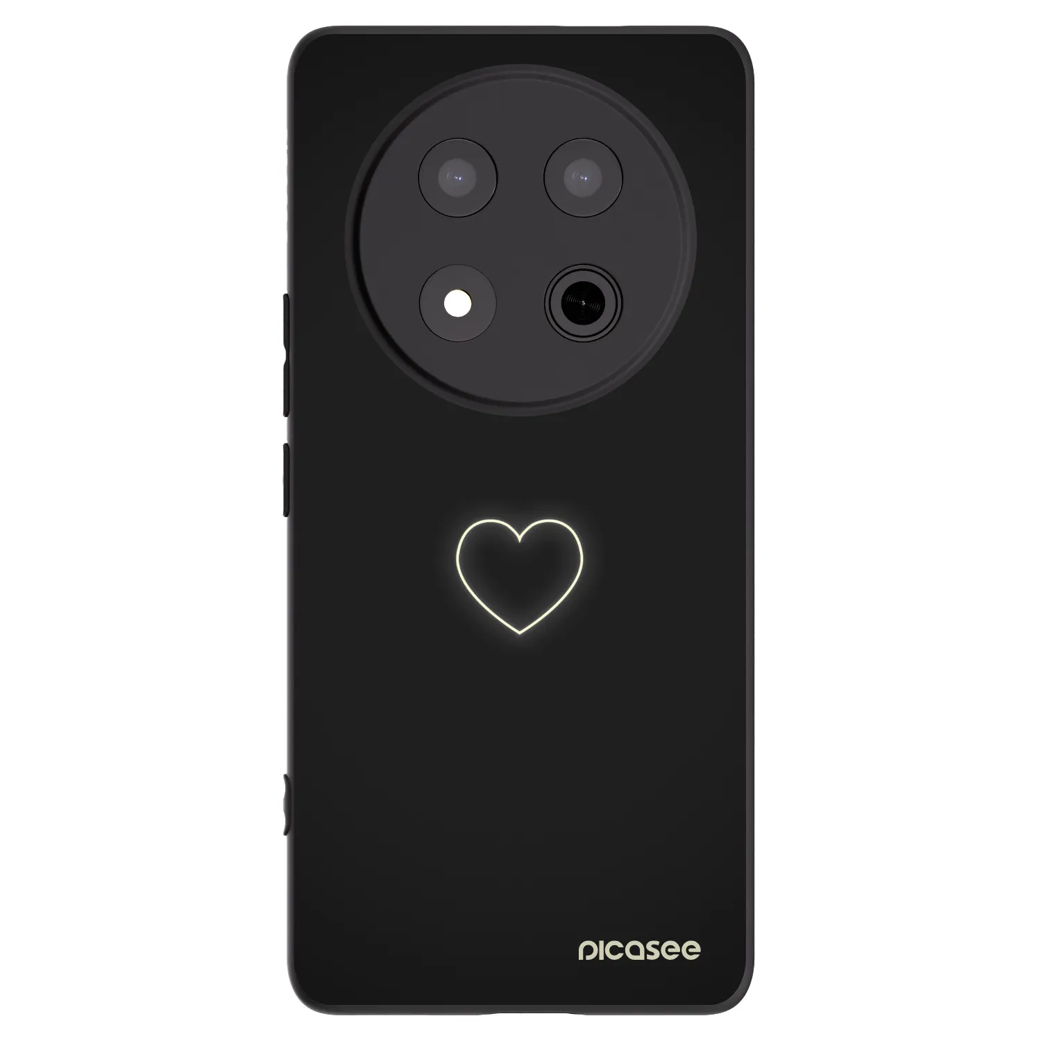 Picasee husă neagră din silicon pentru Honor Magic7 Lite 5G - Heart