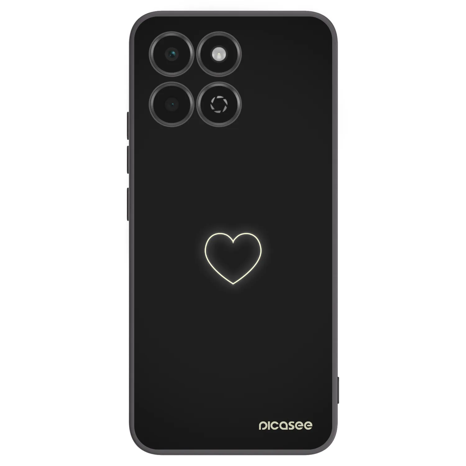 Picasee husă neagră din silicon pentru Honor 200 Smart 5G - Heart