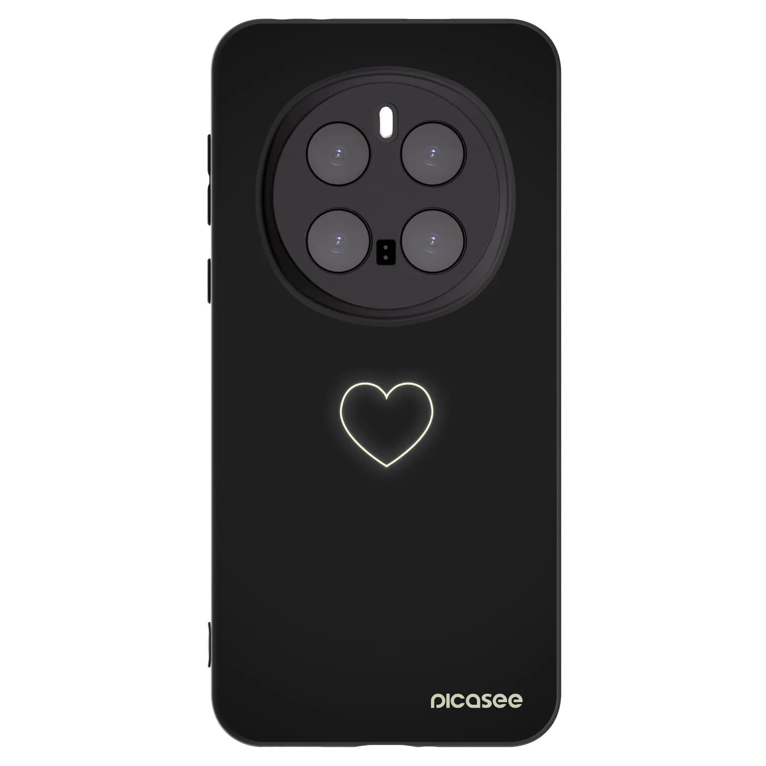 Picasee husă neagră din silicon pentru Honor Magic7 Pro 5G - Heart