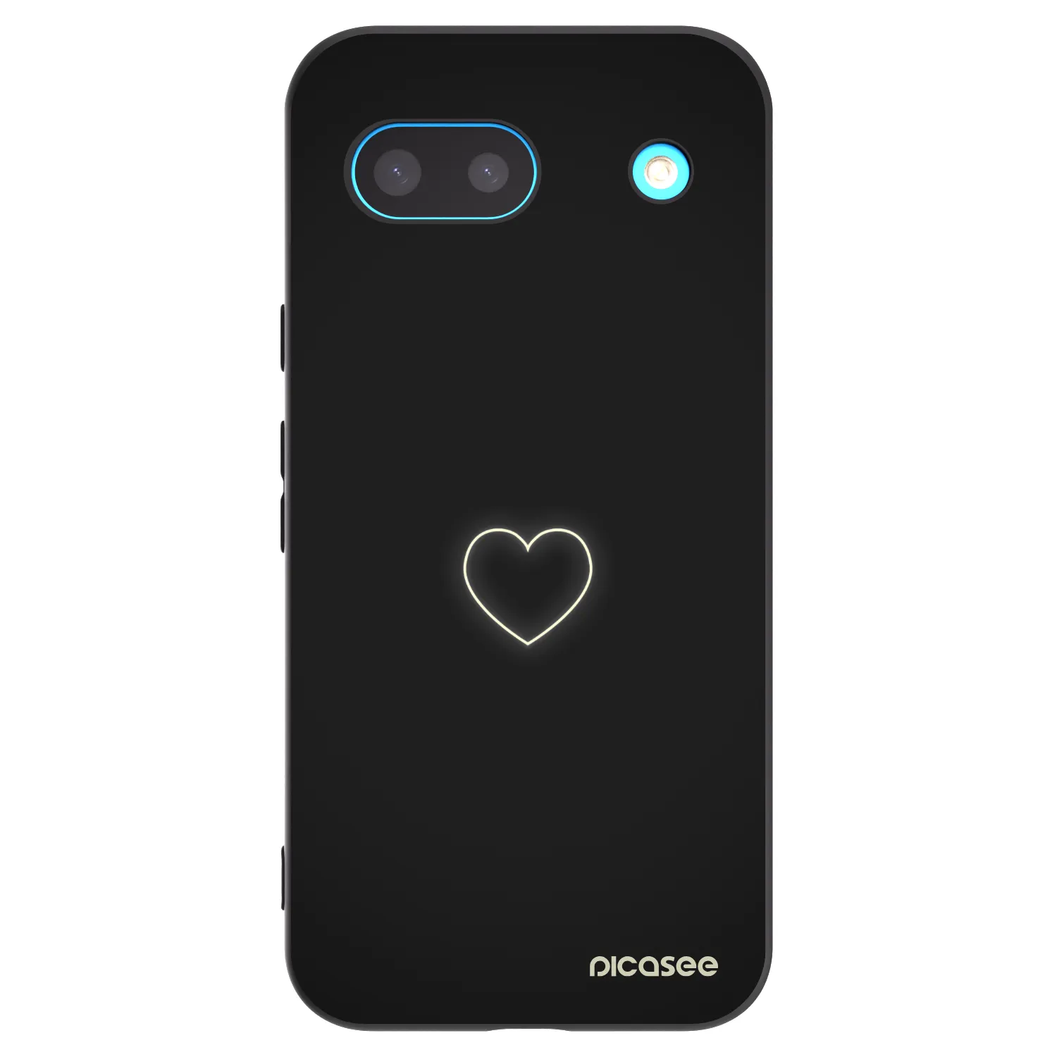 Picasee husă neagră din silicon pentru Google Pixel 8a - Heart