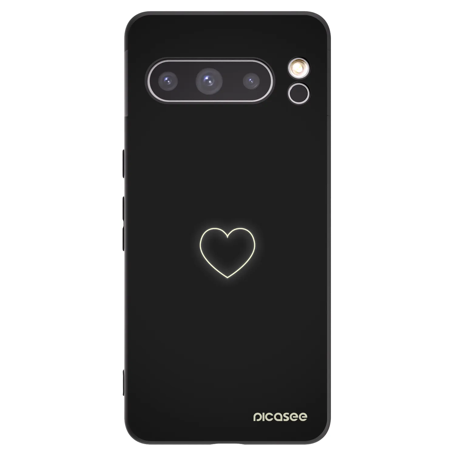 Picasee husă neagră din silicon pentru Google Pixel 8 Pro - Heart