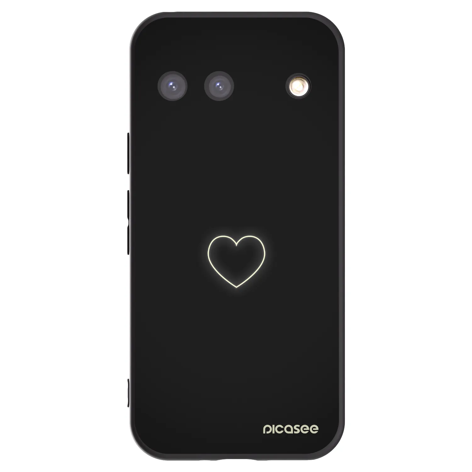 Picasee husă neagră din silicon pentru Google Pixel 9 - Heart