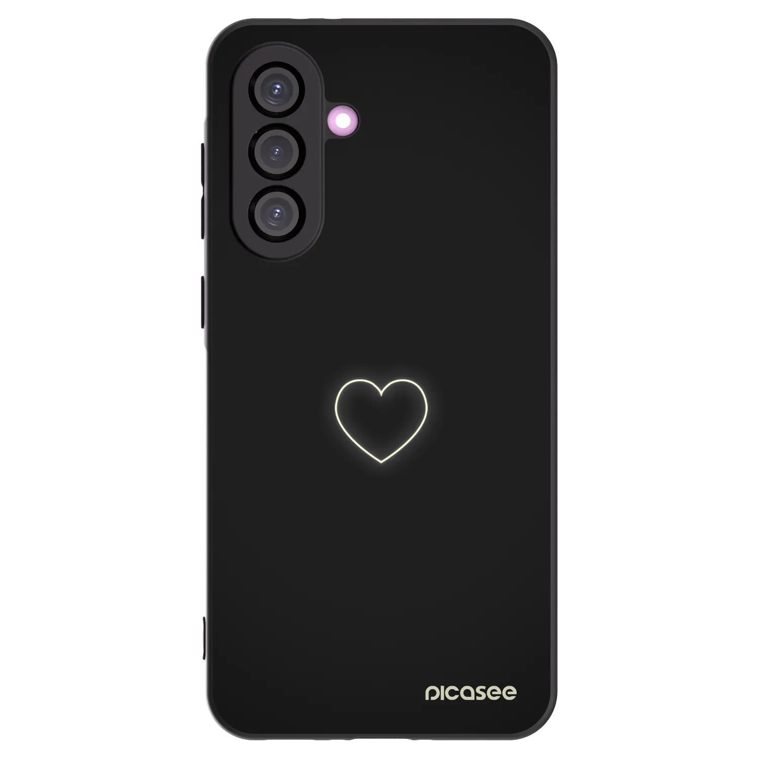 Picasee husă neagră din silicon pentru Samsung Galaxy A36 5G - Heart