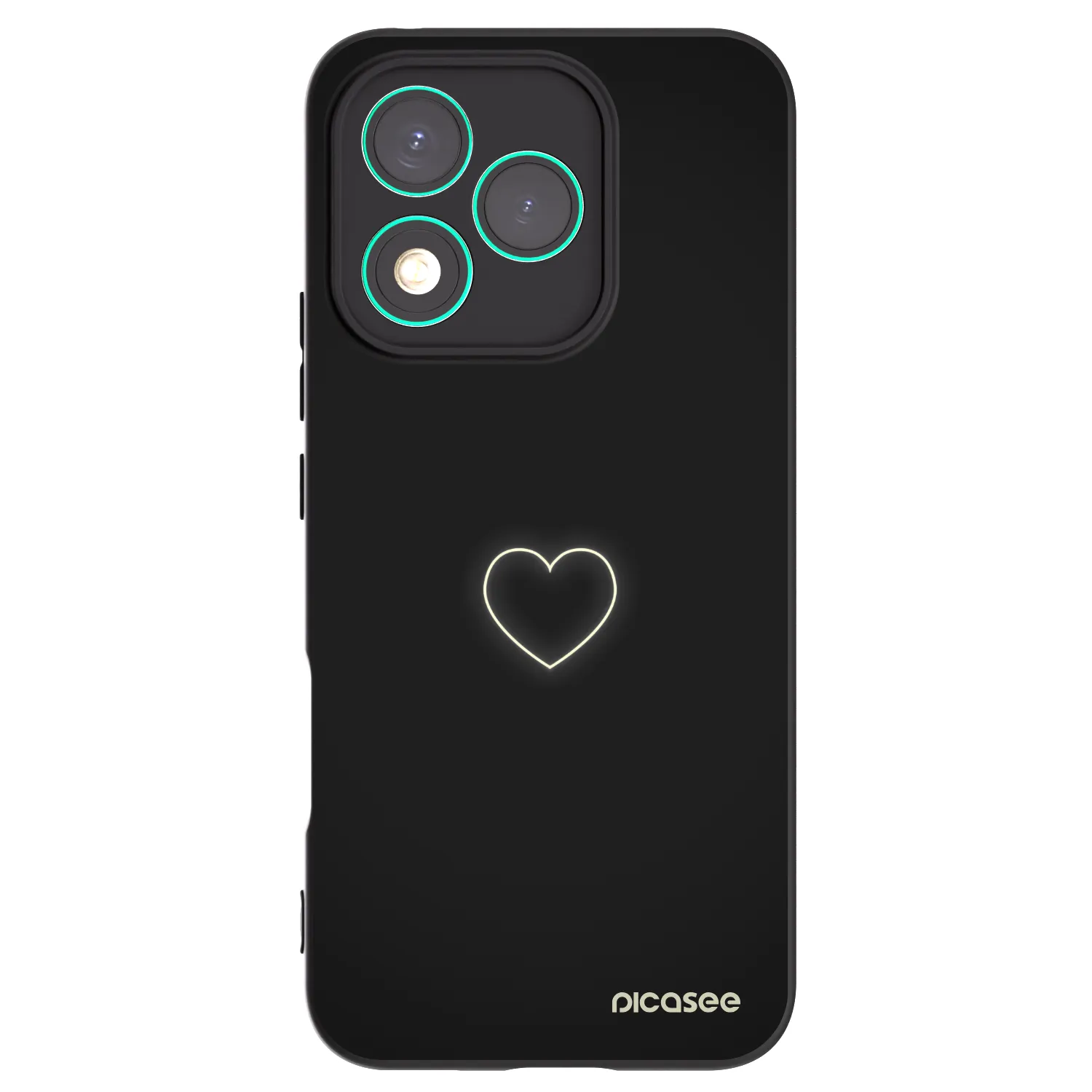 Picasee husă neagră din silicon pentru Honor 400 Lite 5G - Heart