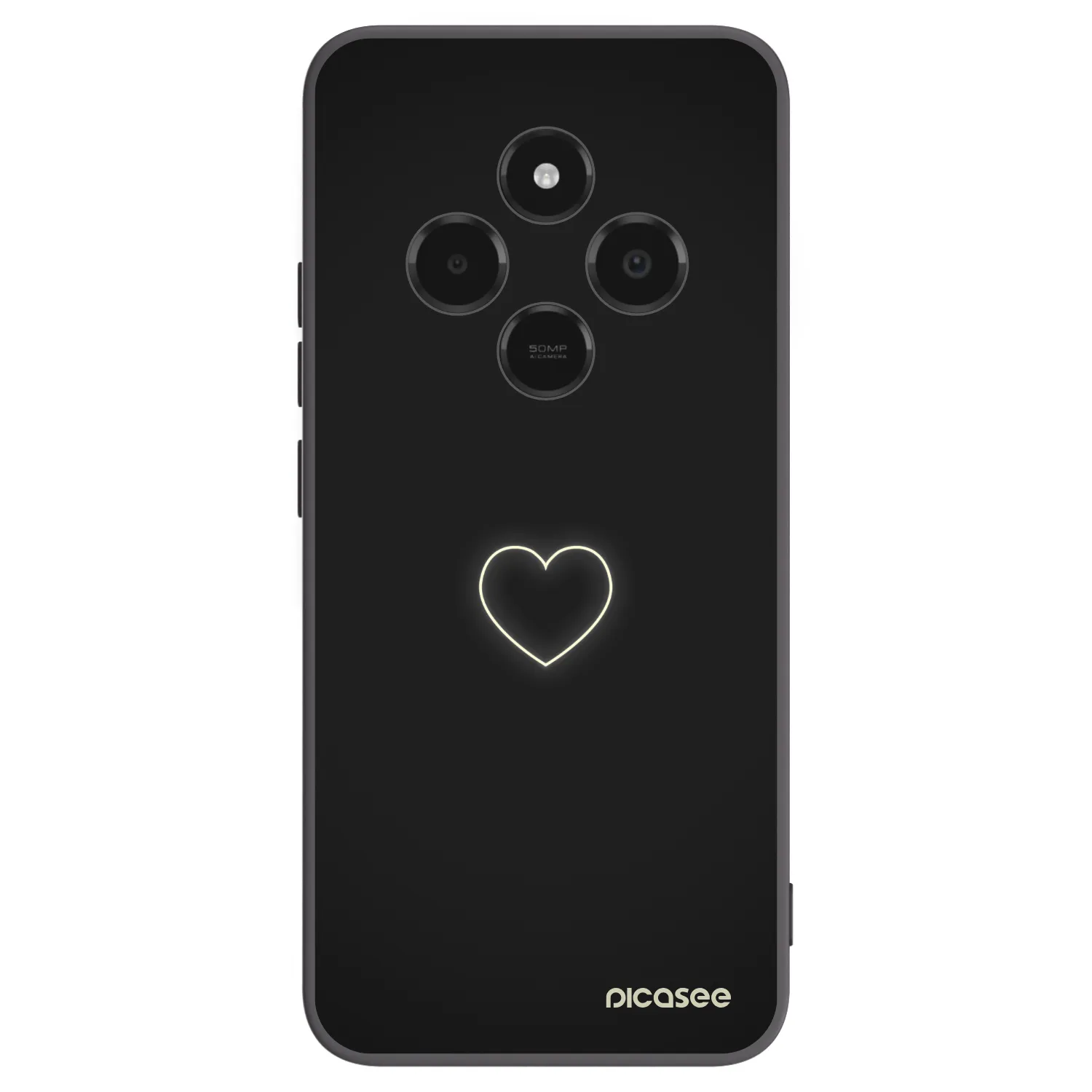 Picasee husă neagră din silicon pentru Xiaomi Poco C75 - Heart