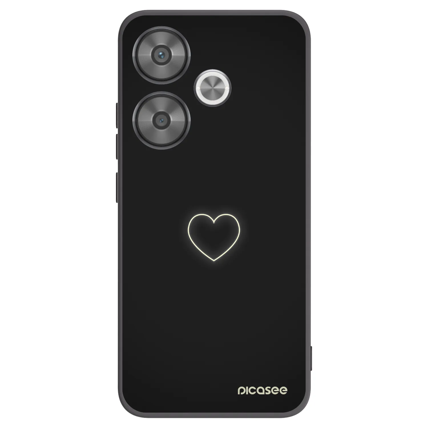 Picasee husă neagră din silicon pentru Xiaomi Poco F6 - Heart