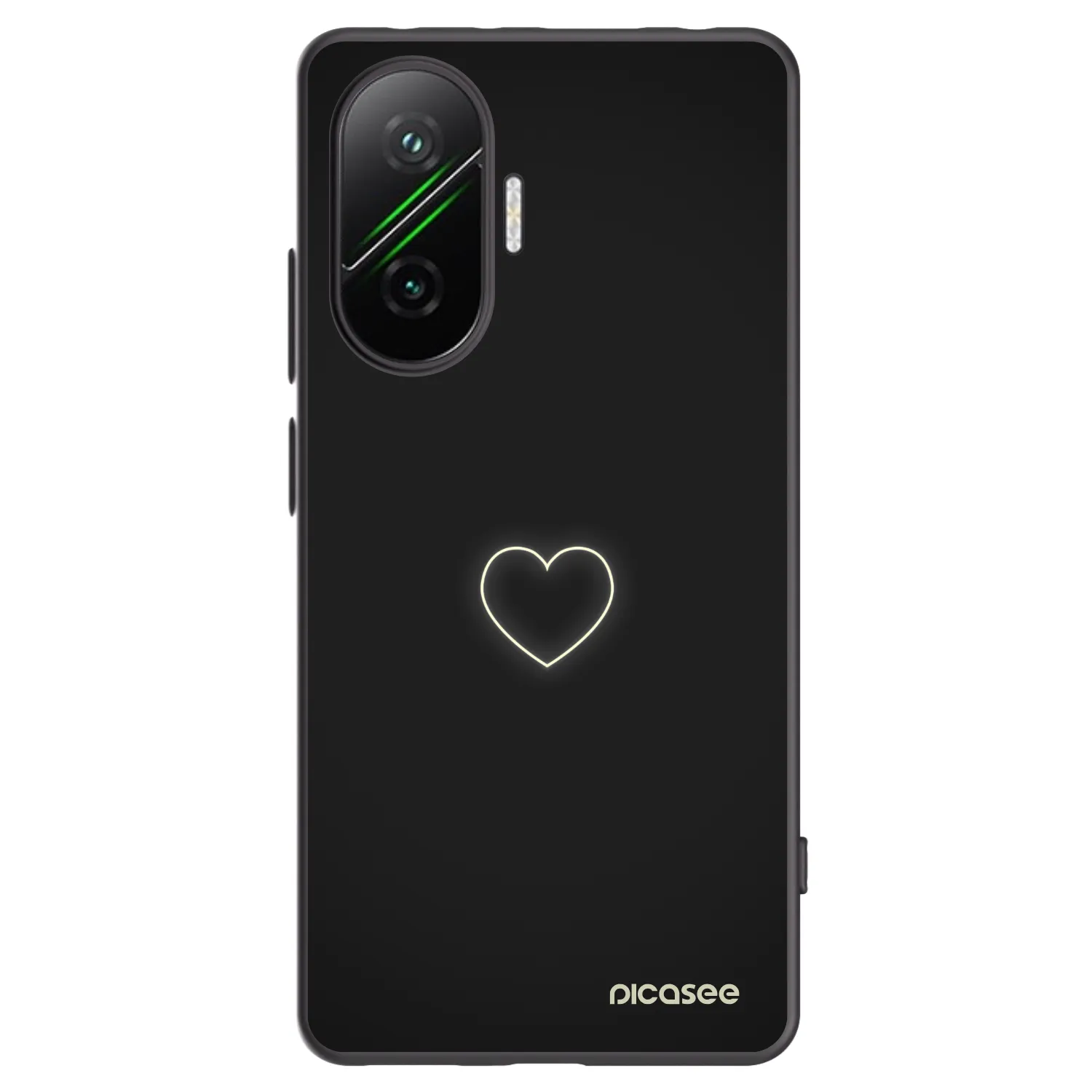 Picasee husă neagră din silicon pentru Xiaomi Poco F7 5G - Heart
