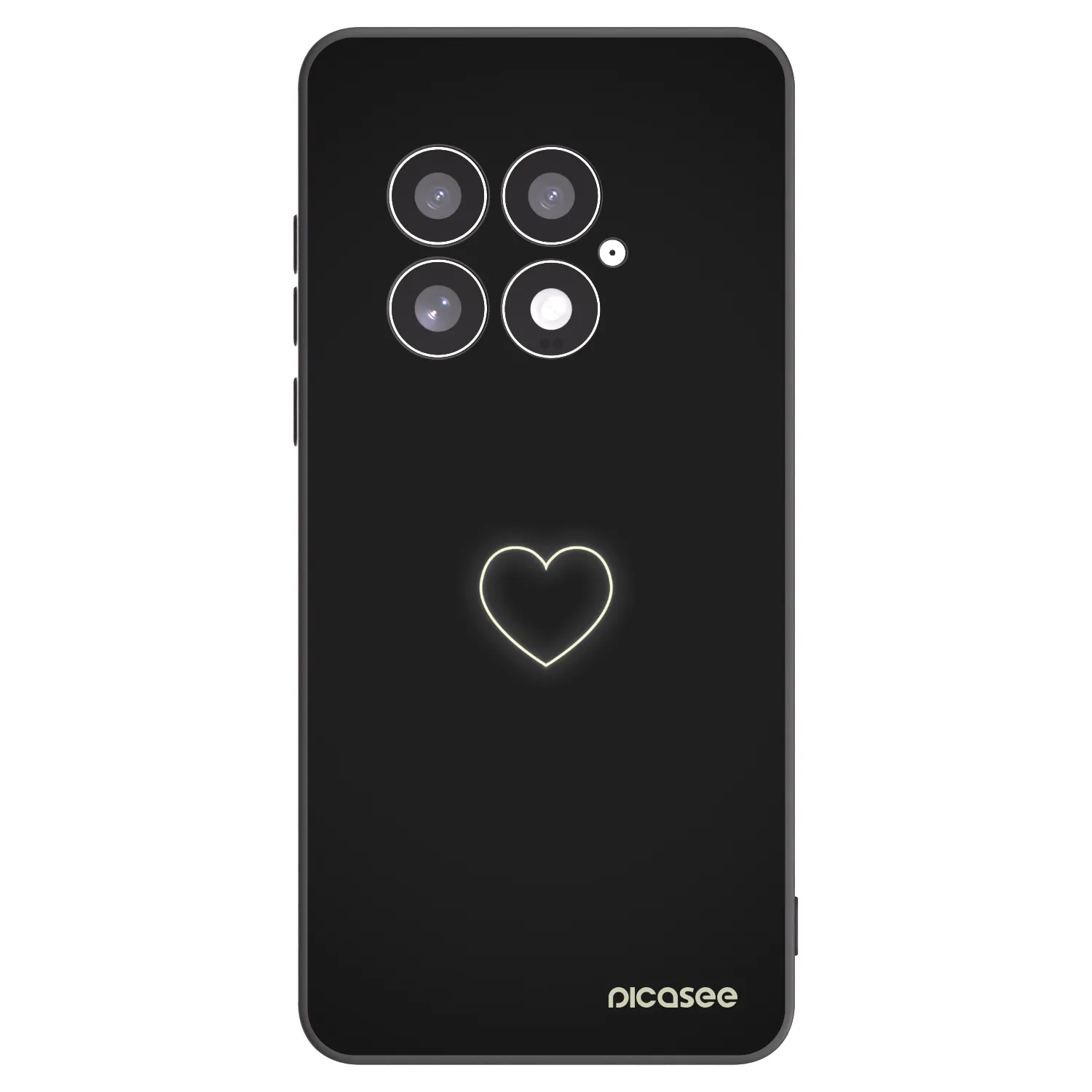 Picasee husă neagră din silicon pentru OnePlus 13 5G - Heart