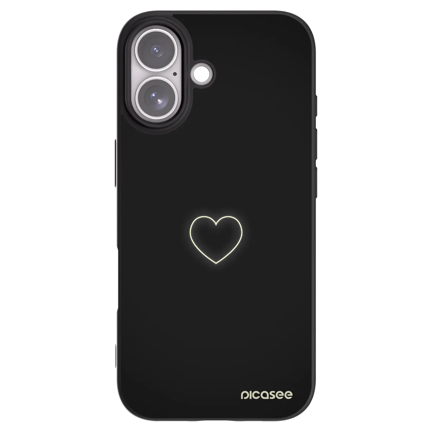 Picasee husă neagră din silicon pentru Apple iPhone 17 - Heart