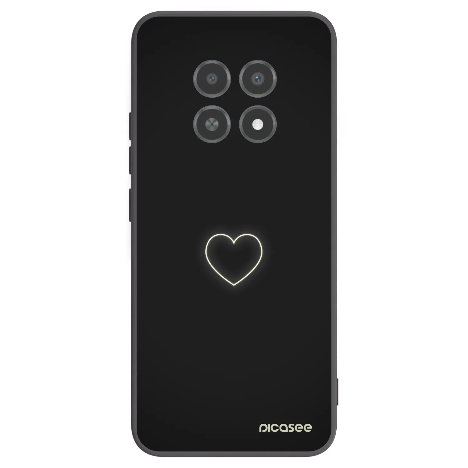 Picasee husă neagră din silicon pentru Realme 12X - Heart