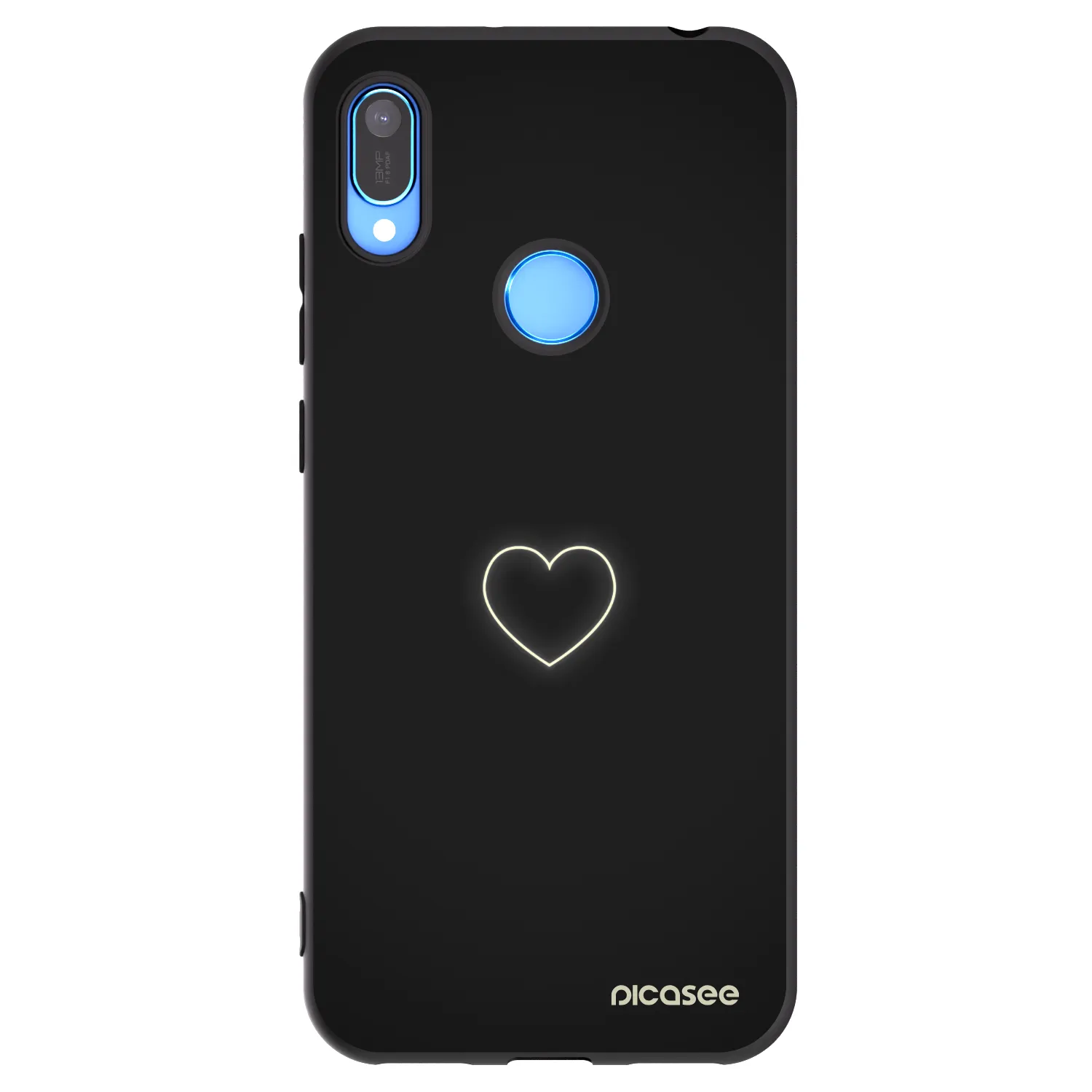 Picasee husă neagră din silicon pentru Huawei Y6 2019 - Heart