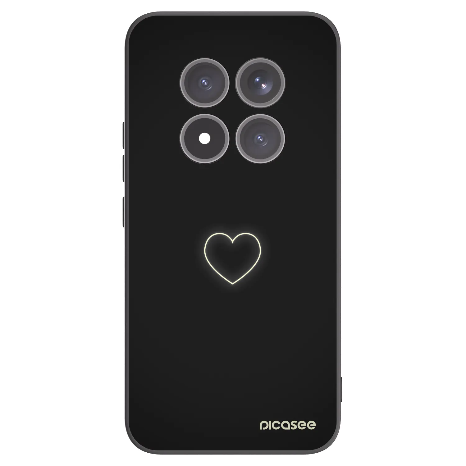 Picasee husă neagră din silicon pentru Xiaomi Redmi Note 15 Pro+ - Heart
