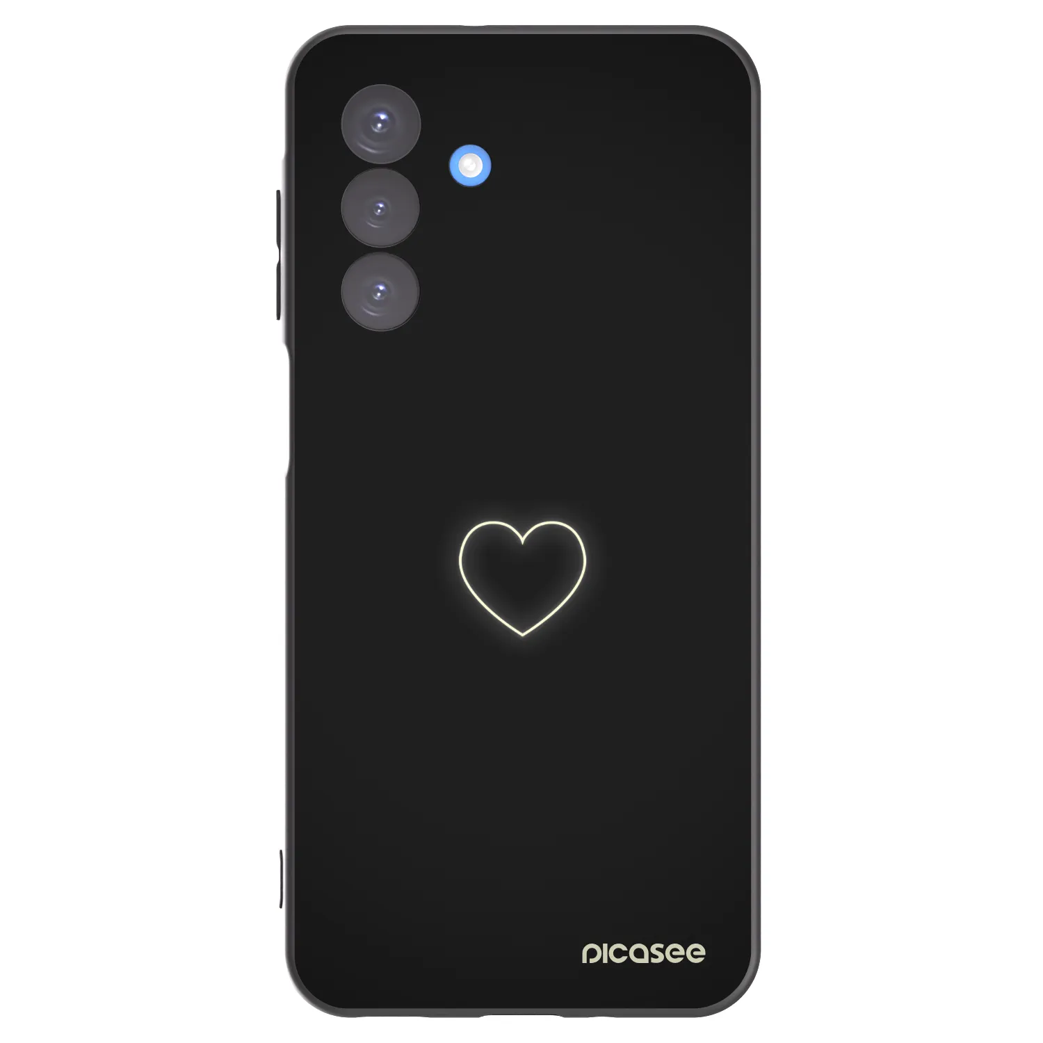 Picasee husă neagră din silicon pentru Samsung Galaxy A17 5G - Heart